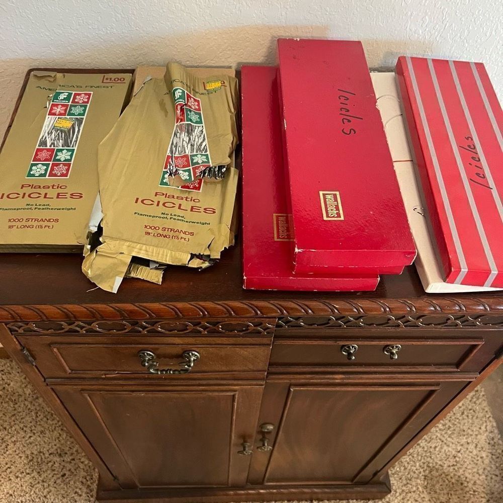 Vintage Christmas Tree Icicles. 6 Packages. Great Condition!!